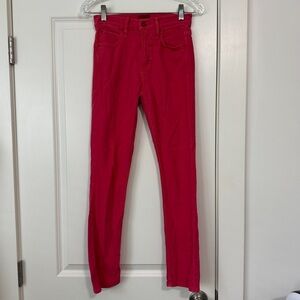 Mother Jeans 25 The Rascal Ankle Jeans Chalk It Up Red ~ Holiday Skinny